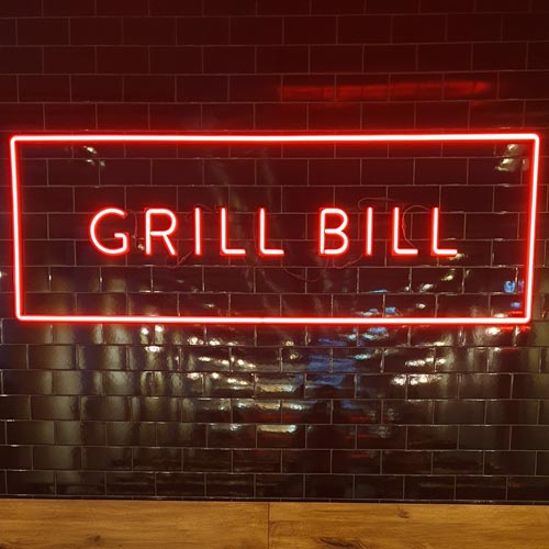 neonschild grill bill